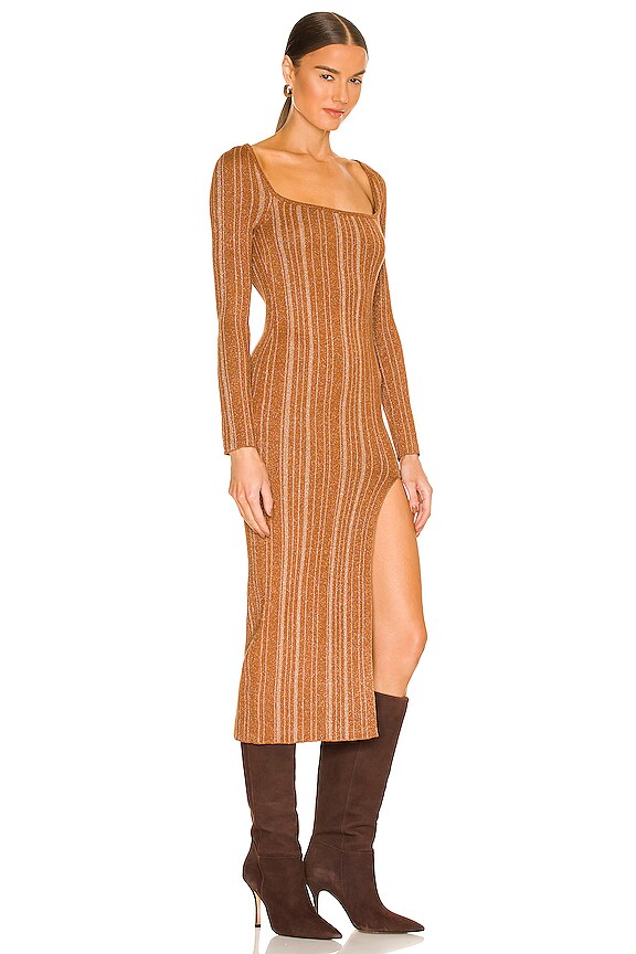 view 2 of 4 Boone Midi Knit Dress in Bronze