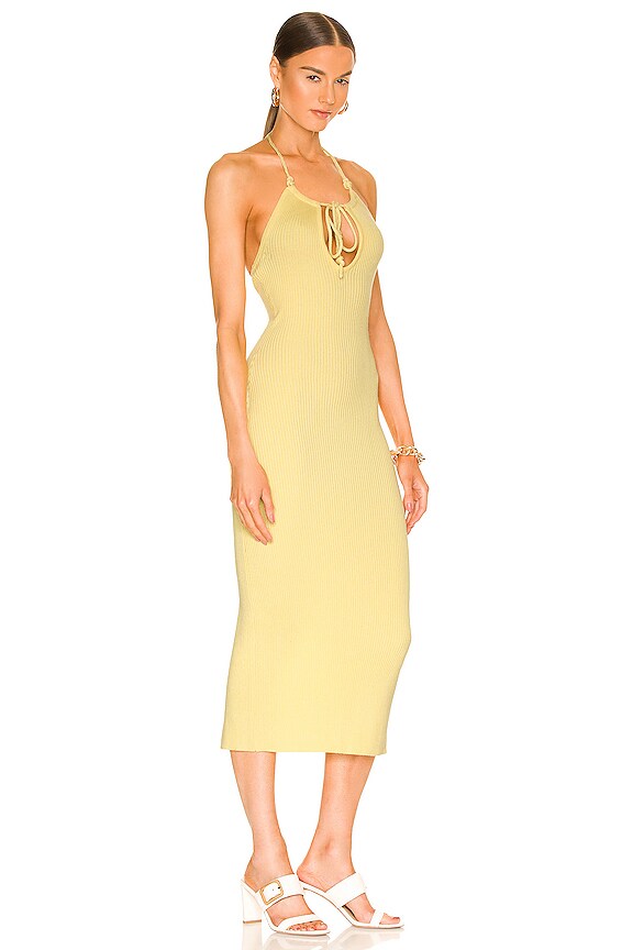 view 2 of 3 Vahn Knit Midi Dress in Light Baby Yellow