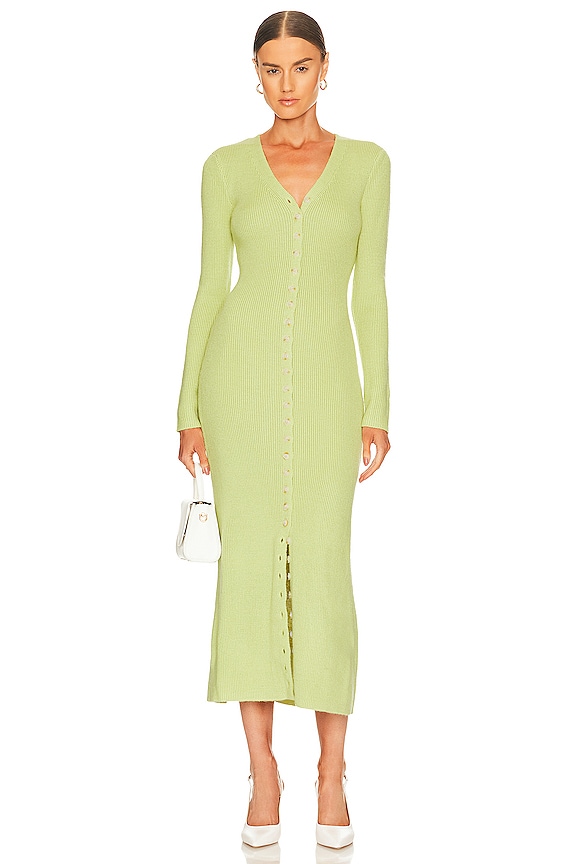 LPA Kavala Sweater Dress in Lime Green | REVOLVE