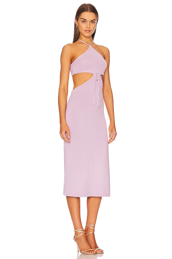 view 2 of 3 Fiora Halter Midi Dress in Periwinkle