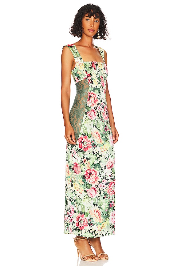 view 2 of 3 Diana Maxi Dress in Green Rosa Floral