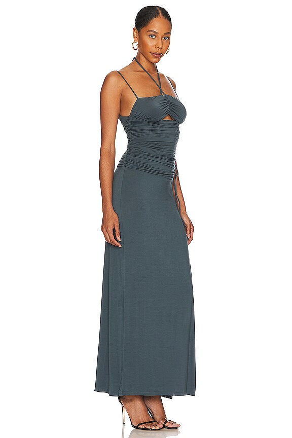 view 2 of 3 Sia Ruched Maxi Dress in Slate Gray