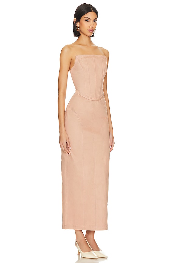 view 2 of 3 Livia Corset Maxi Dress in Dusty Rose