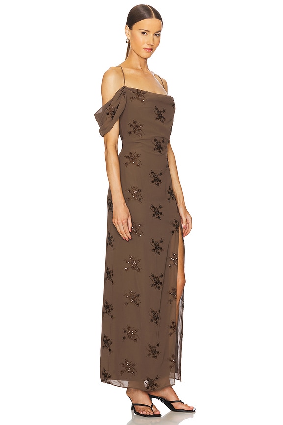 view 2 of 4 Yvanna Embroidered Maxi Dress in Brown
