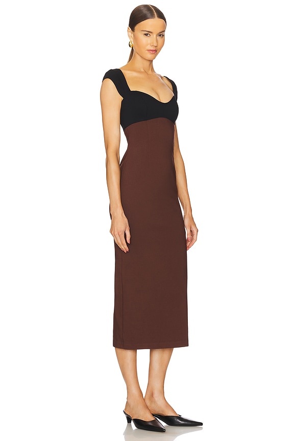 view 2 of 3 VESTIDO KENLEY in Brown & Black