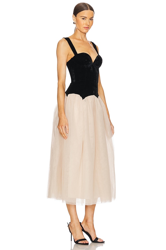 view 2 of 3 ПЛАТЬЕ ESTELLA in Black & Tan