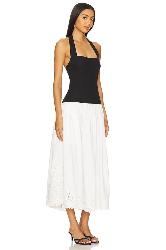 view 2 of 3 Clara Midi Dress in Black & Ivory