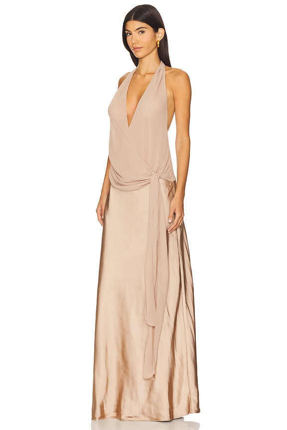 view 2 of 3 VESTIDO LARGO NYLA in Latte