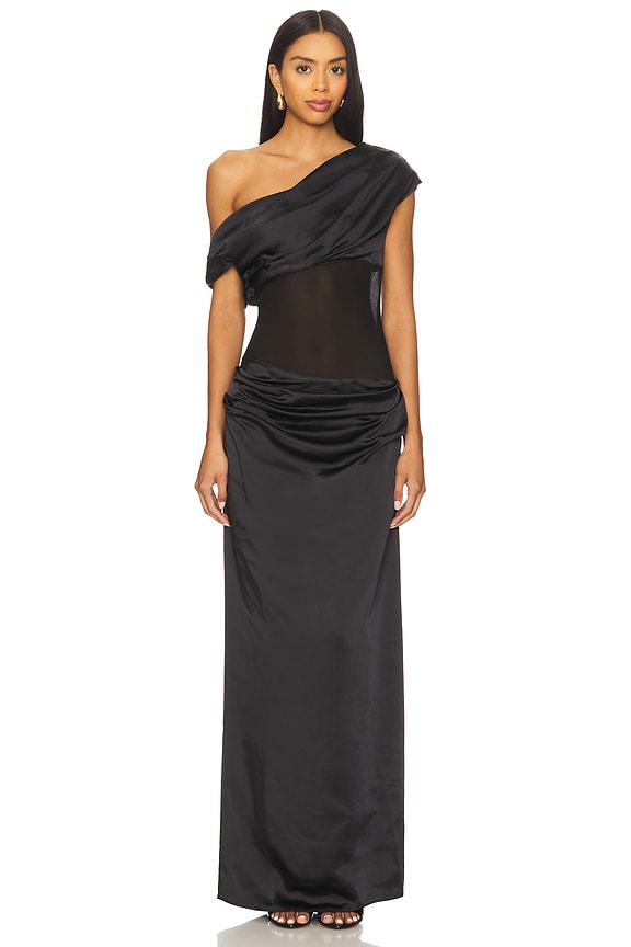 view 2 of 4 VESTIDO LARGO GAIA in Black