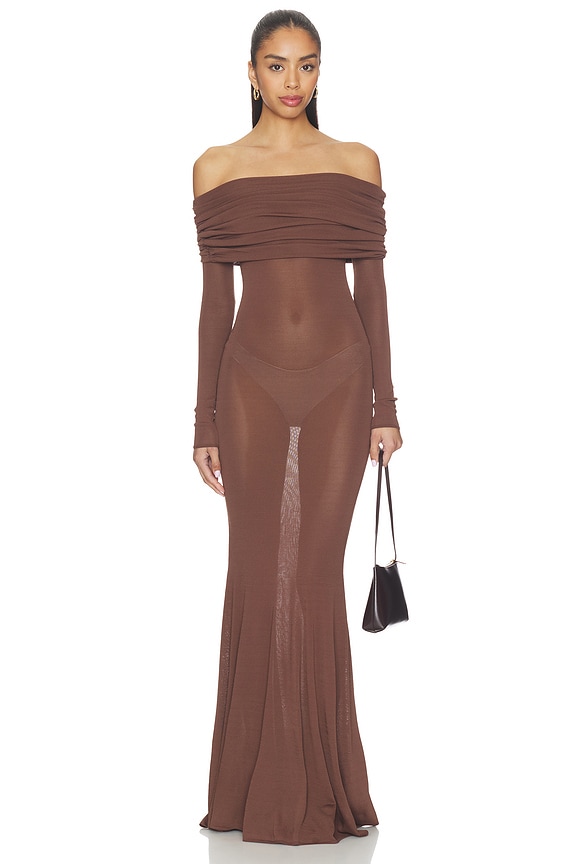 view 1 of 3 ROBE in Chocolate Brown