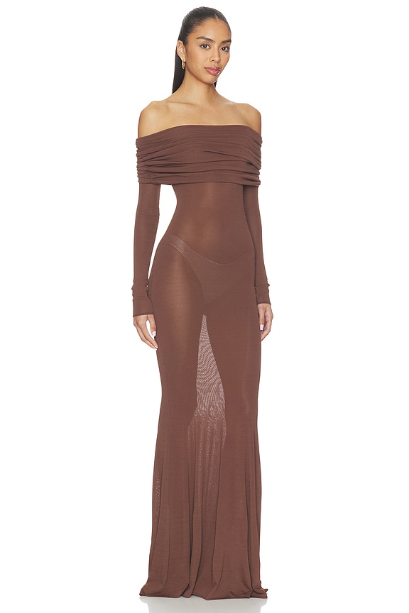 view 2 of 3 ROBE in Chocolate Brown