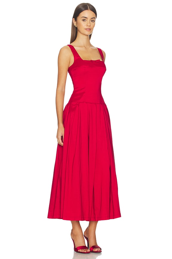 view 2 of 3 Audrey Midi Dress in Dark Red