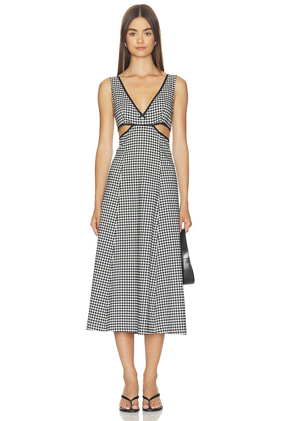 view 1 of 4 ROBE GIGI in Black And Ivory Gingham