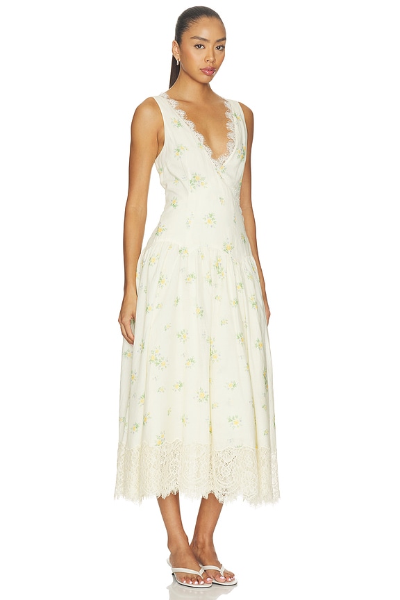 view 2 of 4 Everly Midi Dress in Cream Floral Multi