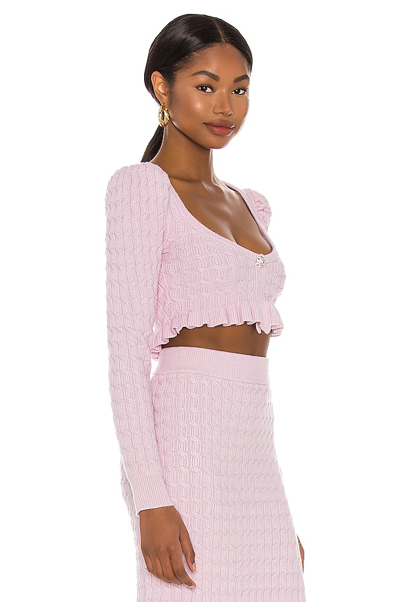 view 2 of 4 Soren Cropped Sweater in Lilac