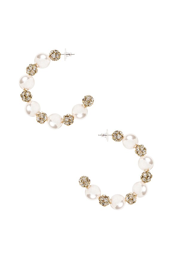 view 2 of 3 Angel Hoop in Gold