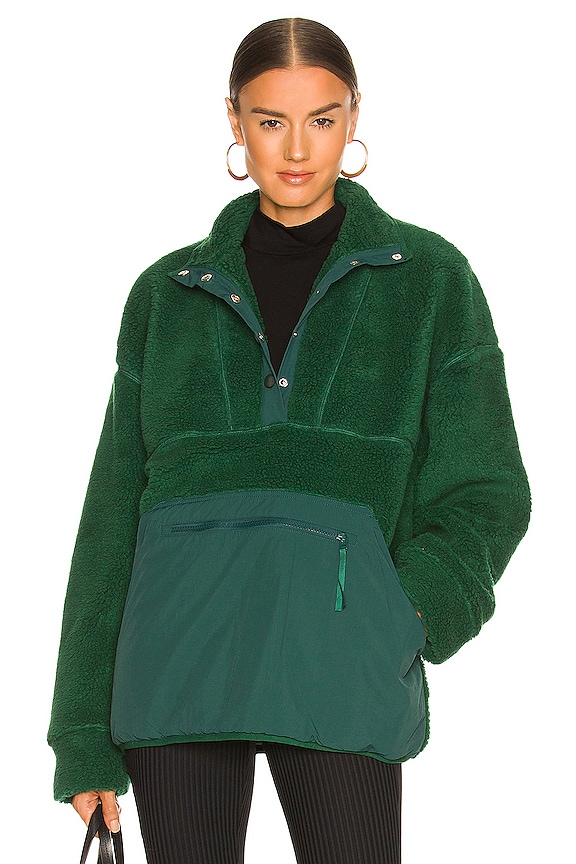 LPA Snap Front Pullover in dark green | REVOLVE