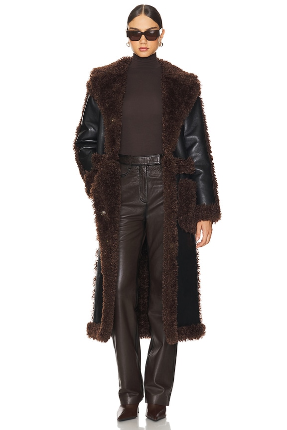 view 2 of 5 ADRIANO コート in Black & Brown