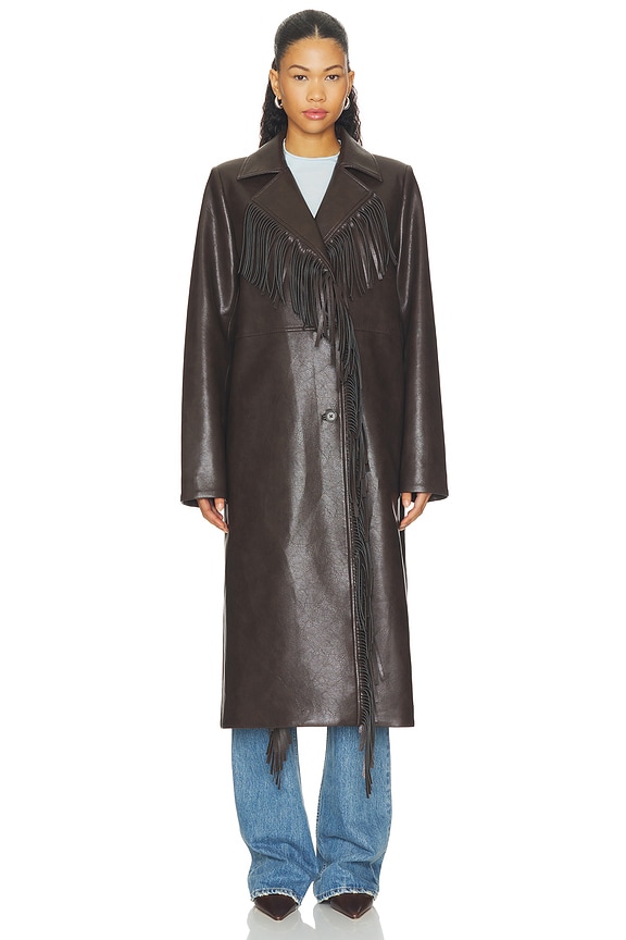 view 2 of 5 Madison Trench Coat in Dark Brown