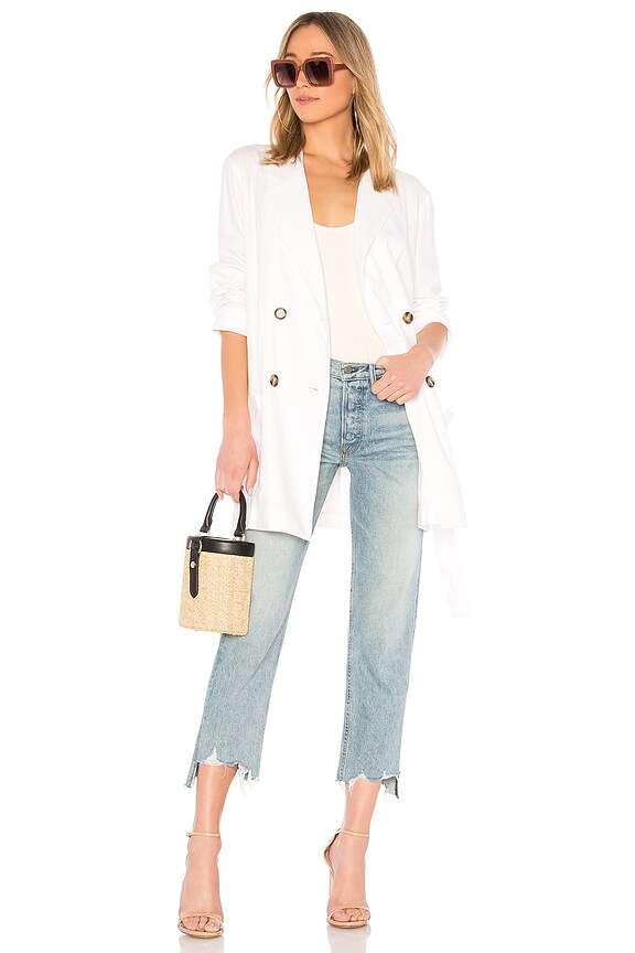 view 2 of 4 Double Breasted Jacket in White