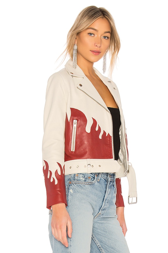 view 2 of 4 CHAQUETA MOTO 639 in Red White Flame