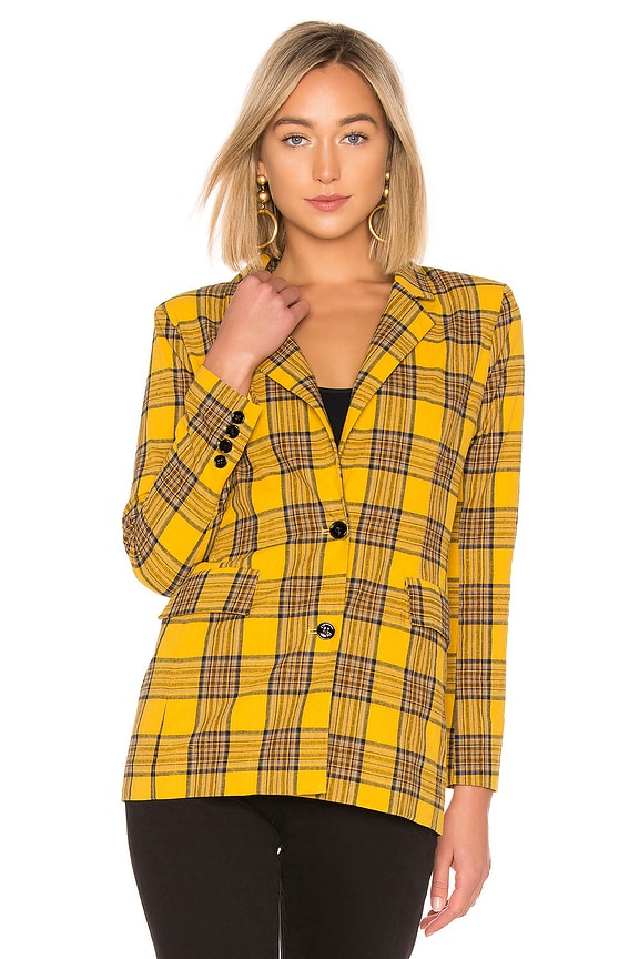view 2 of 5 BOXY BLAZER 블레이저 in Mustard Plaid
