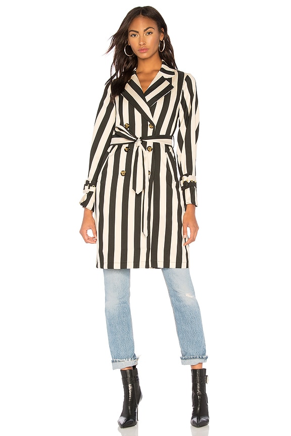 view 2 of 4 Trench Coat in Black & White