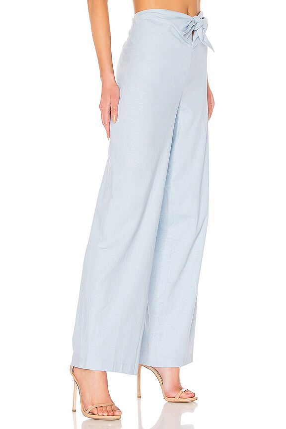 view 2 of 4 БРЮКИ TIE FRONT in Light Blue