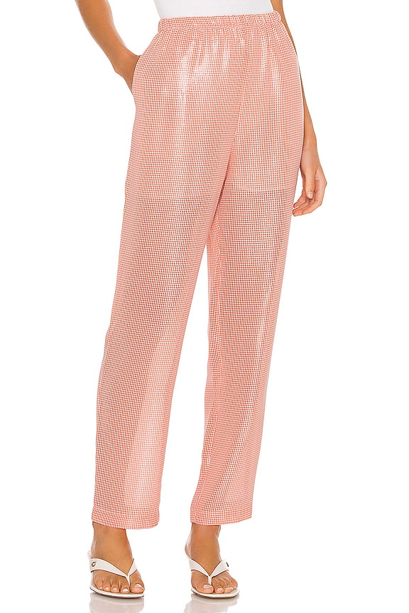 view 1 of 5 Paz Pant in Orange Houndstooth