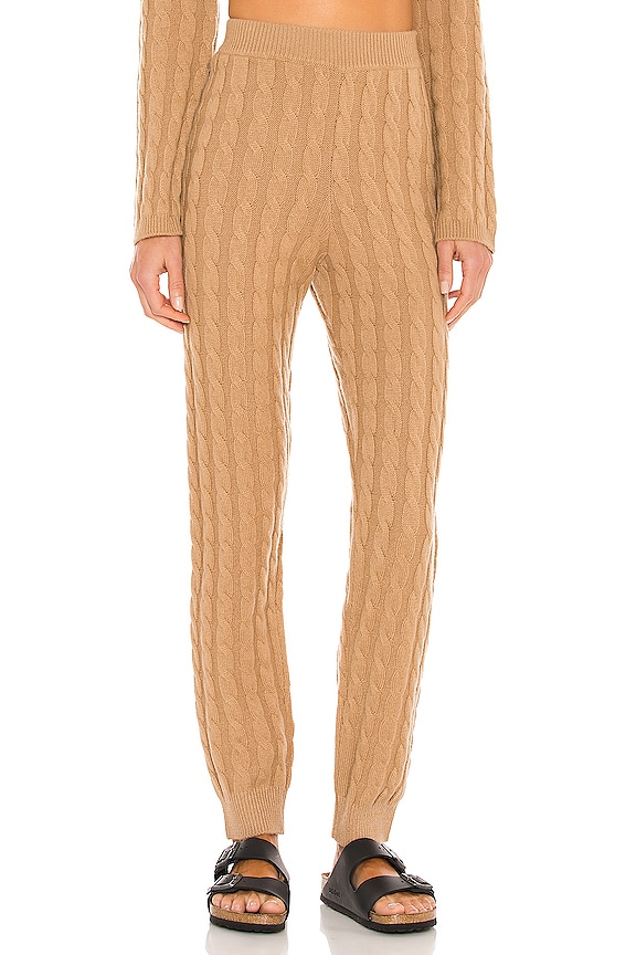 view 1 of 4 Cashmere Cable Knit Easy Pant in Camel