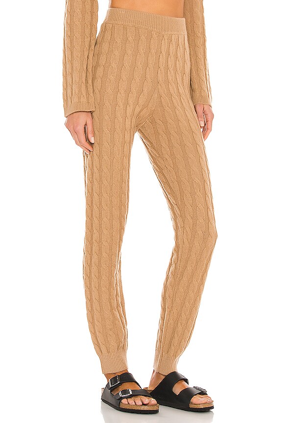 view 2 of 4 Cashmere Cable Knit Easy Pant in Camel