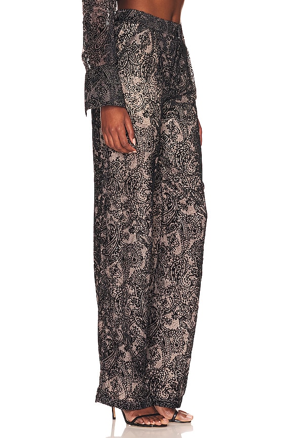 view 2 of 5 PANTALON LEO in Black & Cream