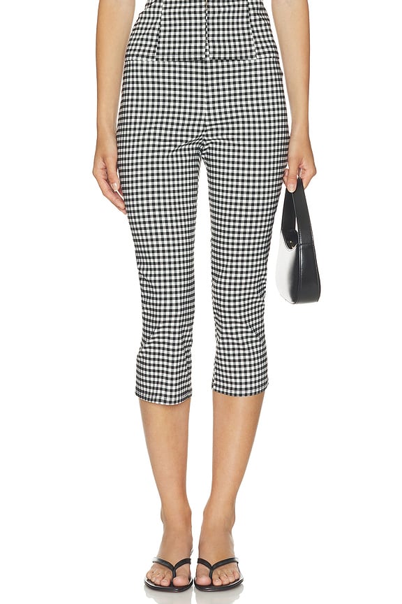 view 1 of 7 PANTALON GIGI in Black And White Gingham