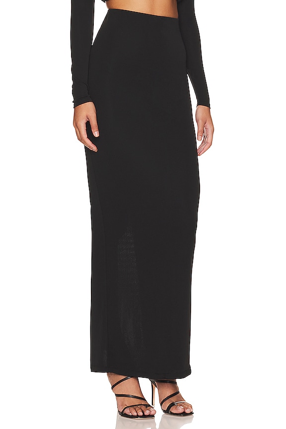 view 2 of 4 Cedella Column Maxi Skirt in Black