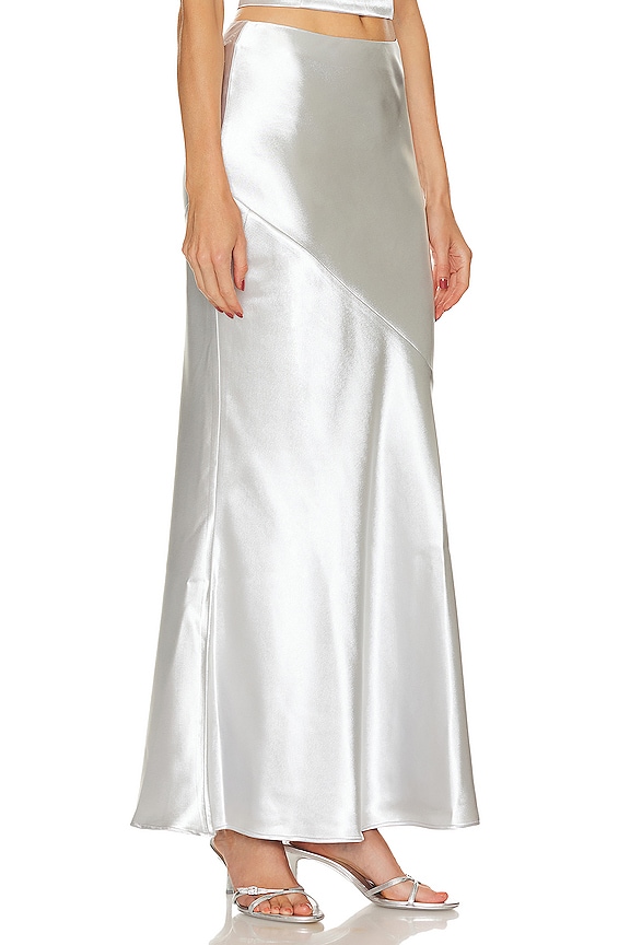 view 2 of 4 Amalia Maxi Skirt in Silver