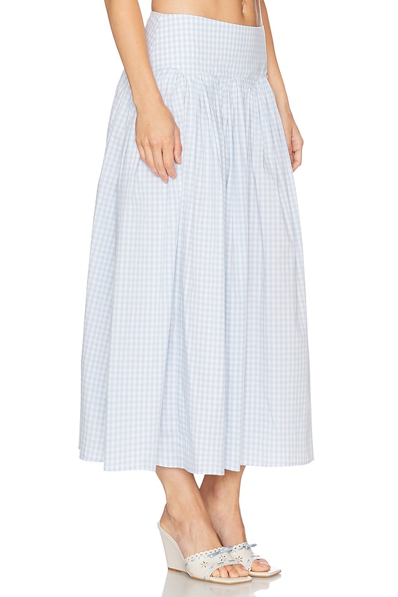 view 2 of 6 JUPE BRIGETTE in Light Blue Gingham