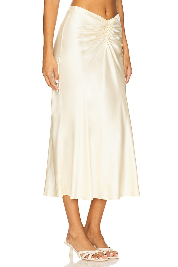 view 2 of 6 Elinor Midi Skirt in Butter Yellow