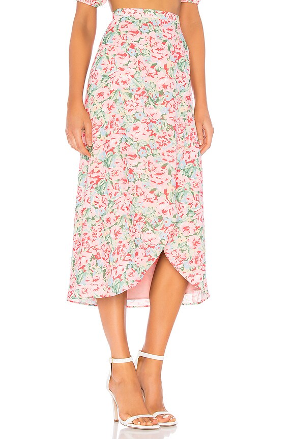 view 2 of 4 JUPE MIDI 148 in Pink Blooms