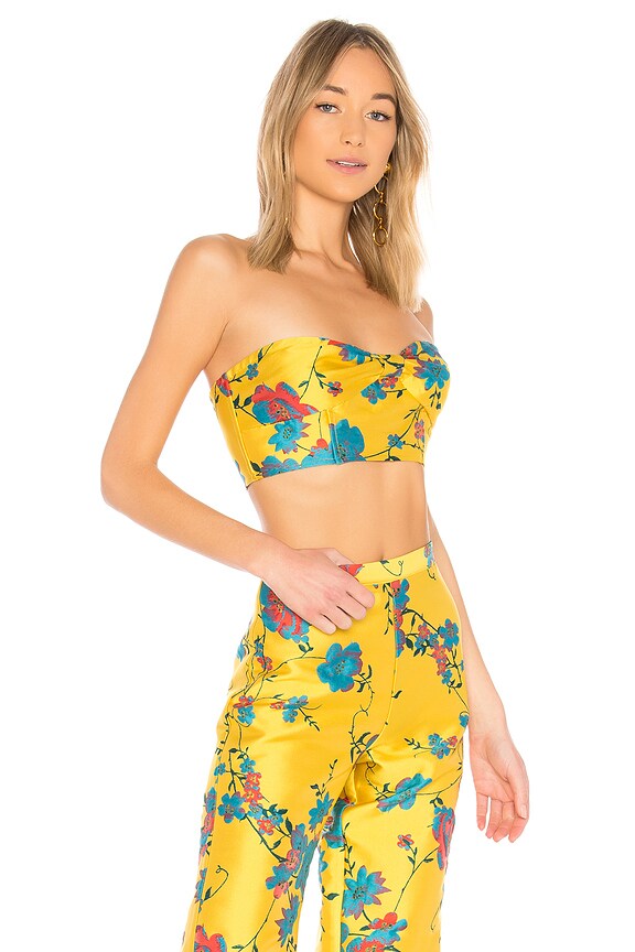 view 2 of 4 УКОРОЧЕННЫЙ ТОП БЕЗ БРЕТЕЛЕК 696 in Canary