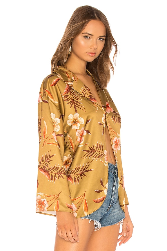 view 2 of 4 Cut Away PJ Top in Lush Tropics