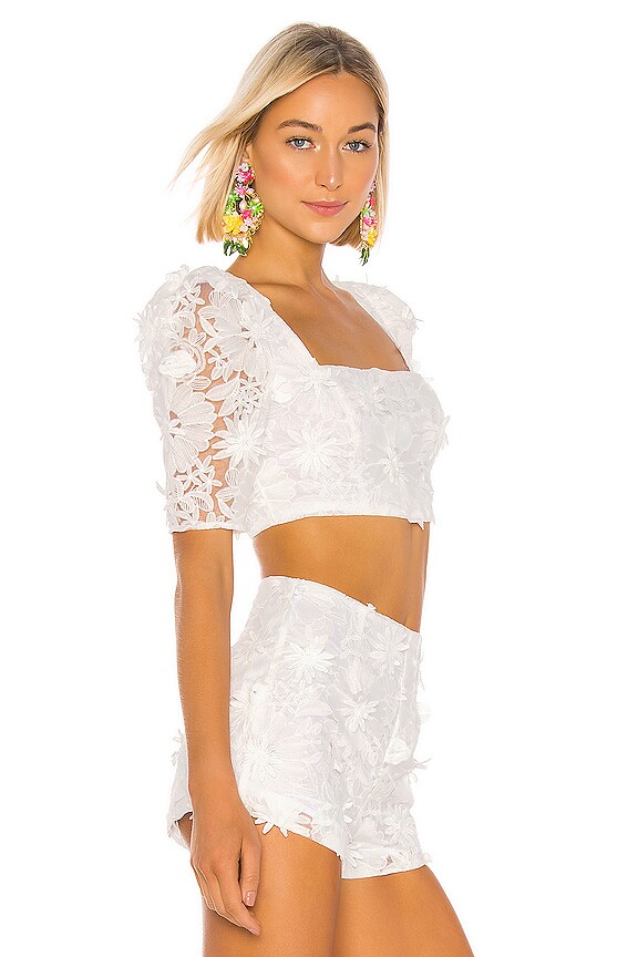 view 2 of 4 TOP CROPPED TERINA in White