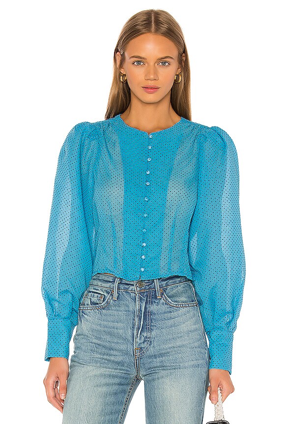 view 2 of 6 Salma Top in Cerulean Blue