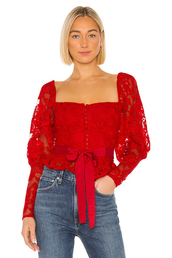 view 2 of 5 DONNA 탑 in Red