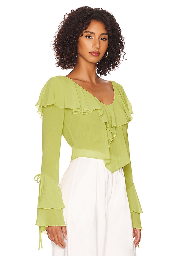 view 2 of 4 BLUSA ELAINE in Key Lime