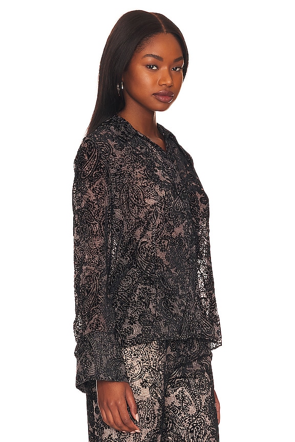 view 2 of 5 БЛУЗКА LEO in Black & Cream