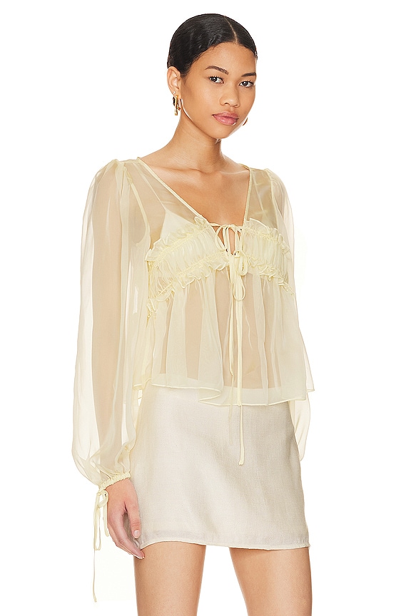 view 2 of 4 LILIA トップ in Butter Yellow