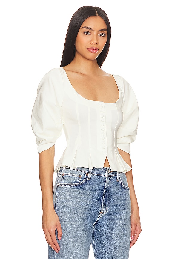 view 2 of 4 Sarita Blouse in Coconut Milk