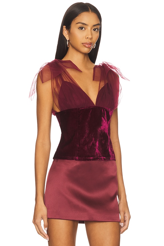 view 2 of 4 Emery Top in Burgundy