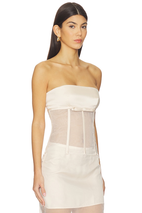 view 2 of 4 Cara Strapless Corset in Champagne