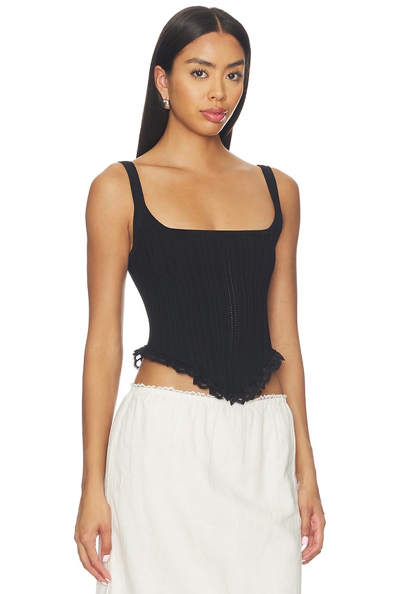view 2 of 4 Suzy Knit Corset Top in Black